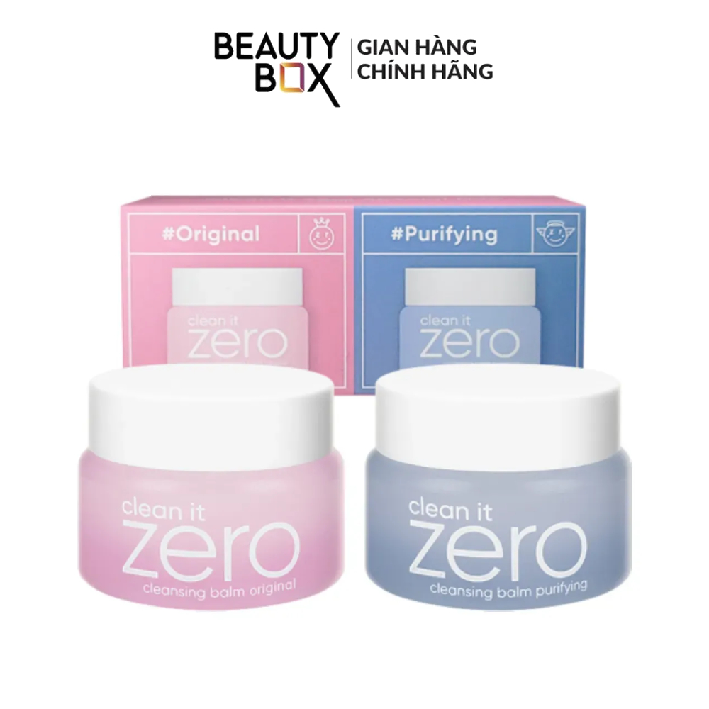 Bộ Sáp Tẩy Trang Mini Banila Co Clean It Zero Cleansing Balm (Original + Purifying) 7Ml